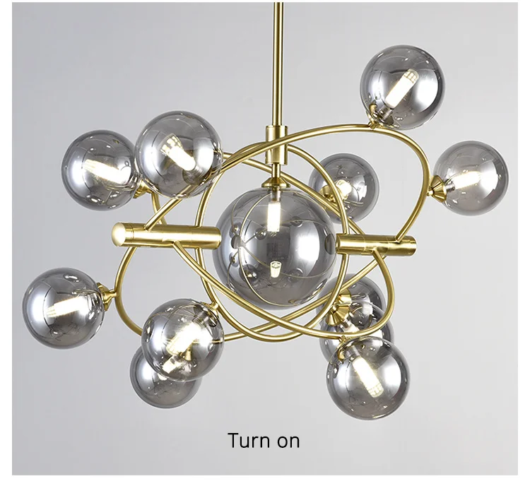 rustic chandeliers Modern Led Chandeliers Lighting For Living Room Dining Bar Stairs  Bedroom  Indoor Deco Glass Ball  Lamp Not Include G9 Bulbs kitchen chandelier