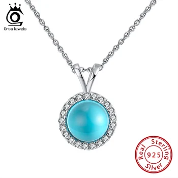 

Green Pendant Necklace ORSA JEWELS Latest 925 Sterling Silver AAAA Zirconia Sliding Pendant Trendy Necklace Fine Jewelry SN196