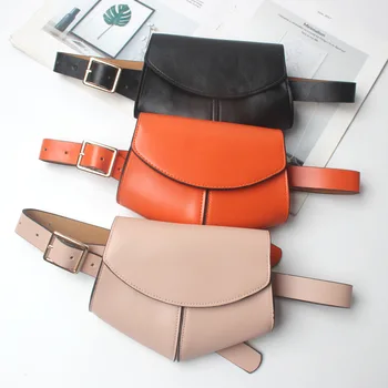 

Women Serpentine Fanny Pack Ladies New Fashion Waist Belt Bag Mini Disco Waist bag Leather Small Shoulder Bags
