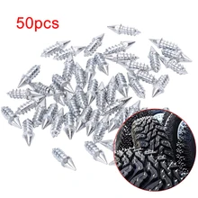 50PCS 27mm Car Tires Studs Screw Snow Spikes Wheel Tyres Snow Chains Studs For Car Vehicle Truck Motorcycle Tires Winter
