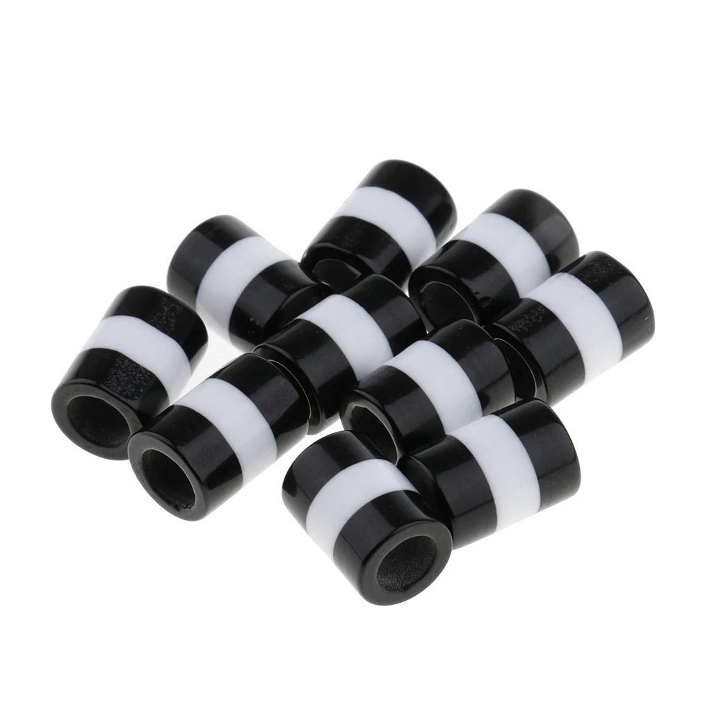 10pcs Plastic Beads Striped Resin Necklace Jewelry Beads Hair Decoration Supplies