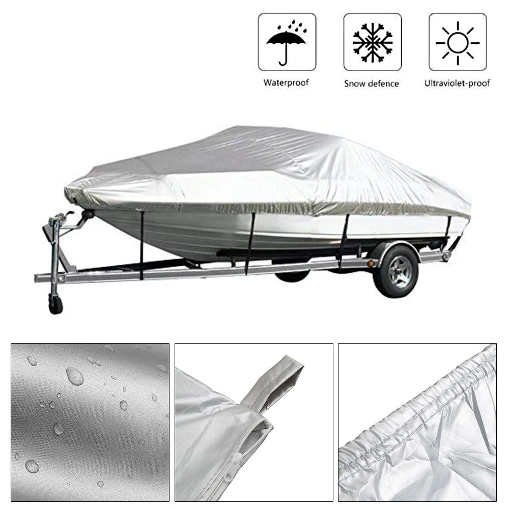 Boat Cover Anti-UV Waterproof Heavy Duty 300D Marine Trailerable Canvas Boat Accessories barco Cover Tear Proof