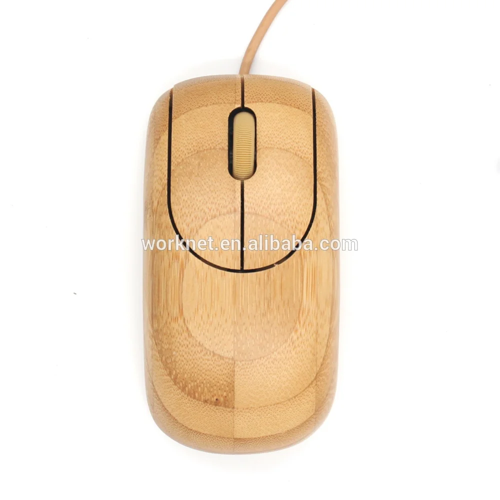 Лучший подарок MU1055-N из натурального бамбука, деревянный причудливый ПК компьютер usb проводная мышь