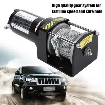

3000lbs New Electric Recovery Winch 12V Wire Remote Control Kit for Truck SUV ATV Tow Boat Trailer