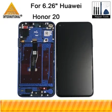 Оригинальный Axisinternational 6,26 "для huawei Honor 20 ЖК-дисплей экран + сенсорный дигитайзер Рамка для huawei Honor 20 дисплей(China)