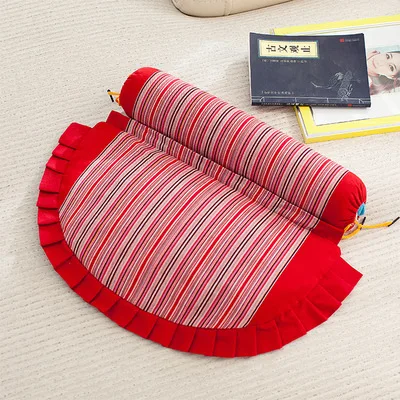 Wormwood Cervical Pillow Cervical Spine Special Pillow Adult Neck Pillow Spine Single Pillow Core Health Tranquility for SPA - Цвет: 8cm red set