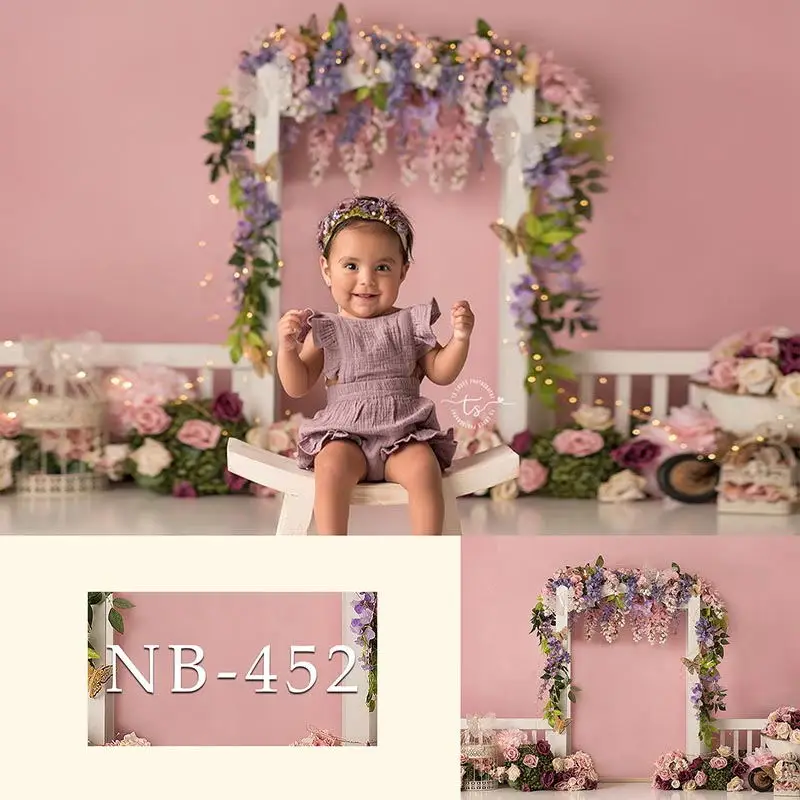 Newborn Photography Background Baby Girls Colorful Flowers Birthday Party  Decoration Children Backdrops For Photo Studio Props - Backgrounds -  AliExpress