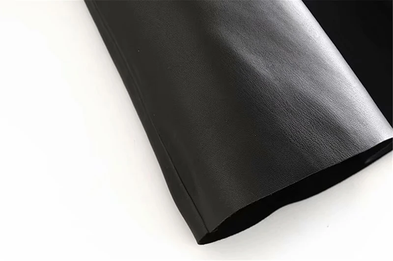 Женская мода осень искусственная кожа черная юбка миди с поясом элегантная уличная линия свободные офисные Ретро однотонные женские юбки