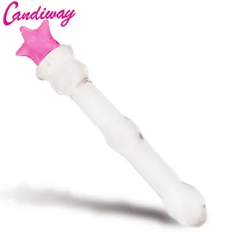 Candiway Cute Smooth Crystal Glass Anal Plug Vaginal Anal Beads Plug Massage Masturbation Adult Sex Toys For Men Women 2