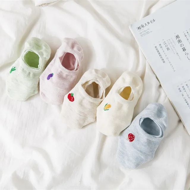 10 Piece=5 Pairs/lot Cute Animal Spring Women Socks Set Korean Style Funny Cat Dog Panda Low Cut Ankle Short Sox Happy Size34-40 19