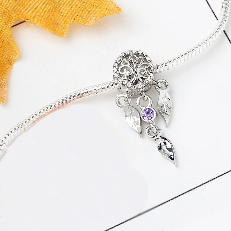 DIY Серебряный Шарм Подходит браслет Pandora бусины 925 пробы серебряные ювелирные изделия для женщин подарок на Рождество/День Святого Валентина
