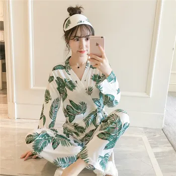 

2020 New Fashion Pajamas For Women Short Sleeve Long Pants 2 Pcs Cotton Good Quality Spring Summer Pajama Sets For Woman