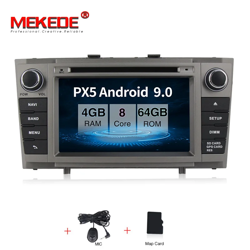 Android 9,0 Автомобильный DVD стерео мультимедиа головное устройство для Toyota T27 Avensis 2009- Авто ПК радио gps навигация Видео Аудио 2 г ram - Цвет: CAR DVD