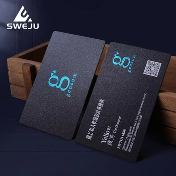 

Black plastic custom business cards thickness 0.8mm pvc card printing free design 200 pcs size 90mm*54mm
