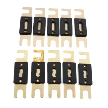 

10 Pcs Car Gold Plated ANL Blade Fuses 350A/400A Stereo Audio Electrical Protection Flat Fuse For Car Truck RV SUV Boat Yacht