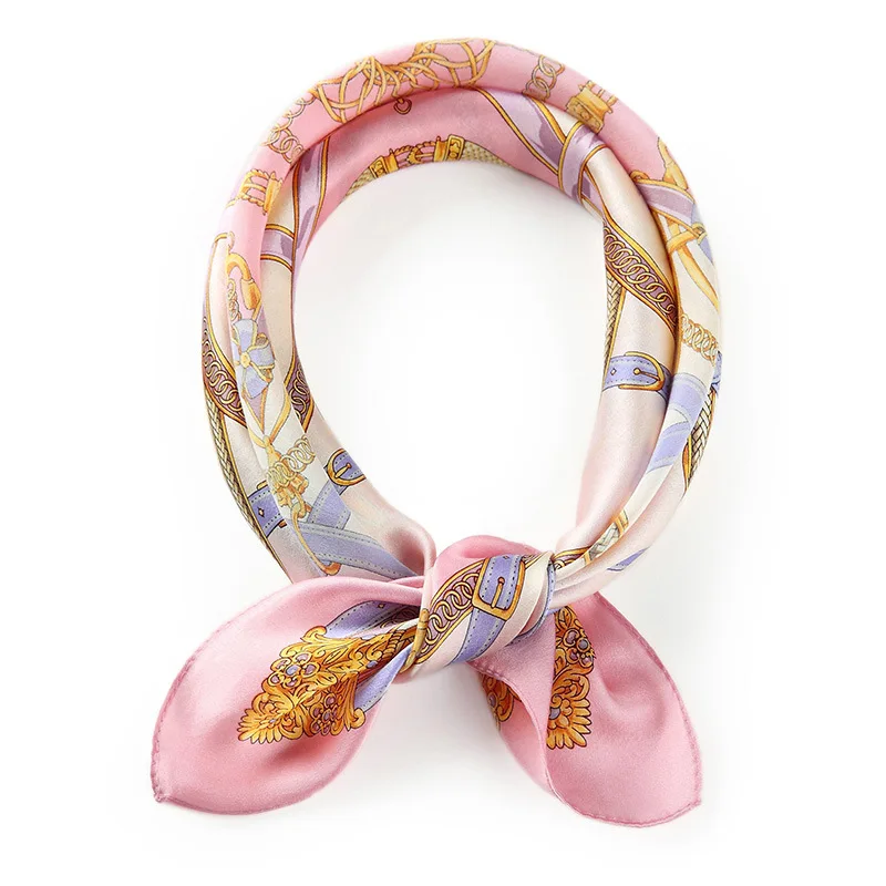 

100% Silk Scarf Square Print Handkerchief Neck Scarf for Women Girls Professional Wind Silk Scarf for Women Girls Ladies Favor