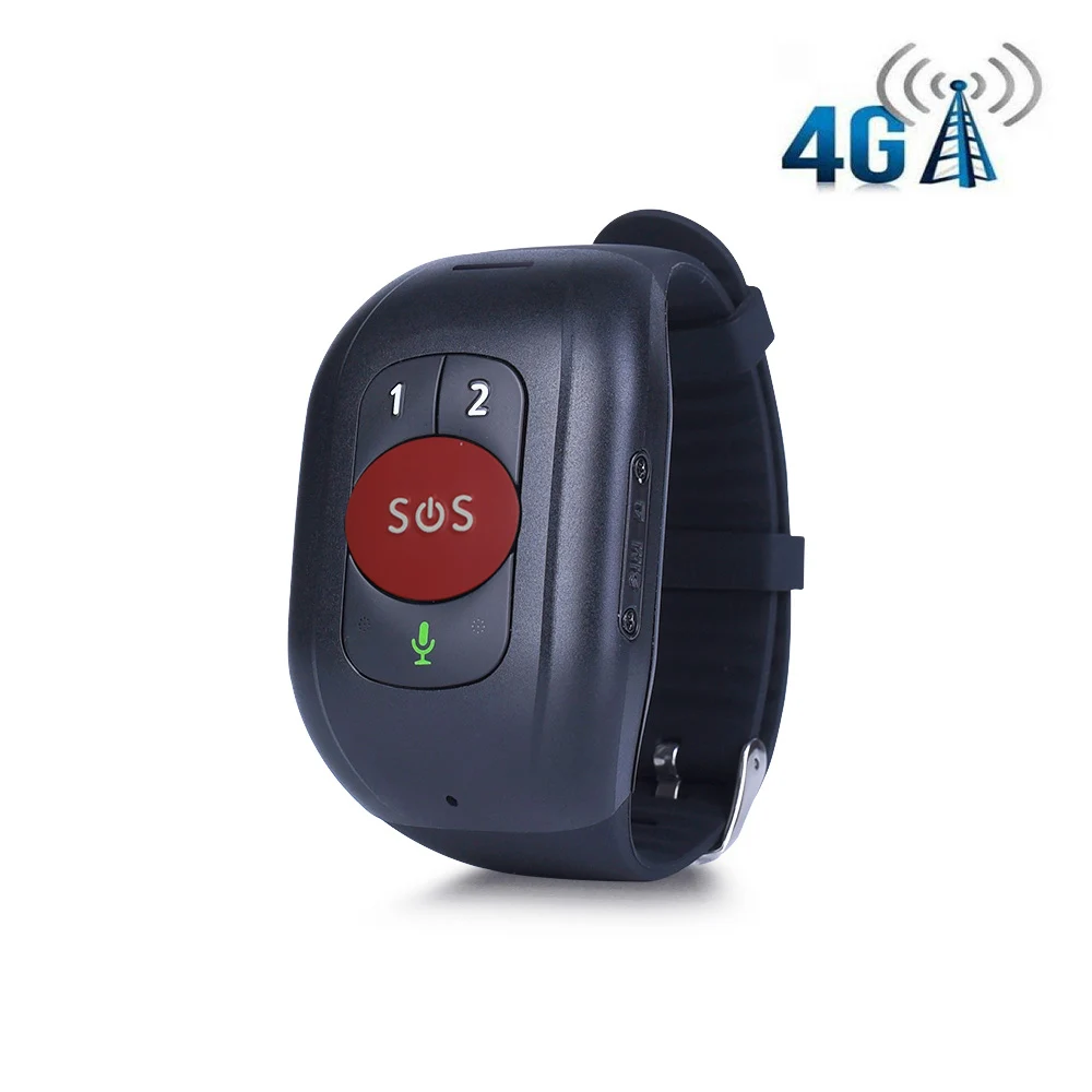 IP67Waterproof4GLTEGPSTrackingBraceletGSMElderlySOSButton