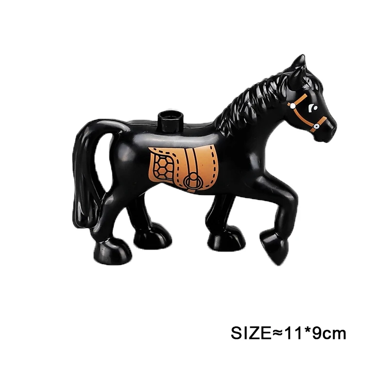 Big Size Building Blocks Animal Accessories Farm Figures Pig Rabbit Chicken Duck Dog Cat Bird horse Cow Sheep DIY Toys Gifts