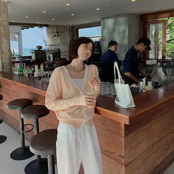 

CXFS 2020 New Spring Women Sweater Long Sleeve Knitted Patchwork Single Breasted Cardigans V-Neck Casual Fashion Brand Coat