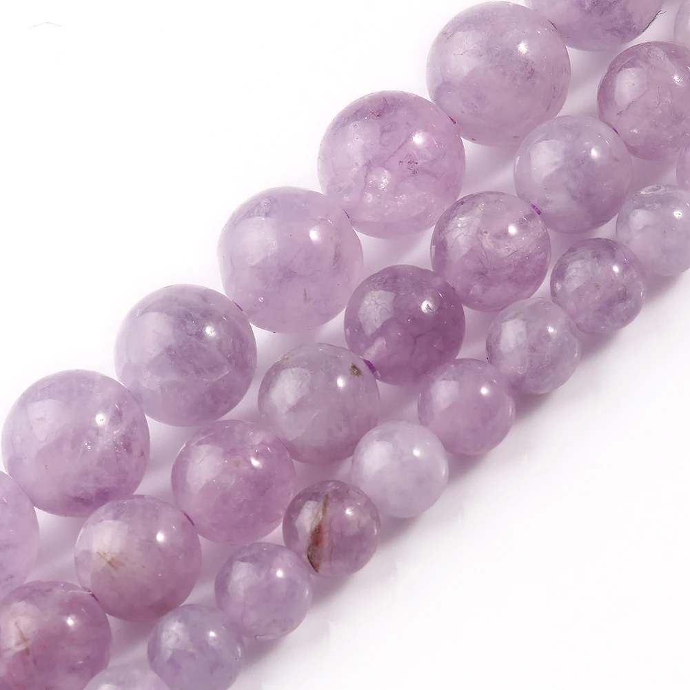 Amatista Natural Cuentas Redondas Mate Energía Piedras Preciosas Cuentas Sueltas DIY Joyería Haciendo Diseño Para Pulsera AAA Calidad 4mm 6mm 8mm 10mm 12mm - España