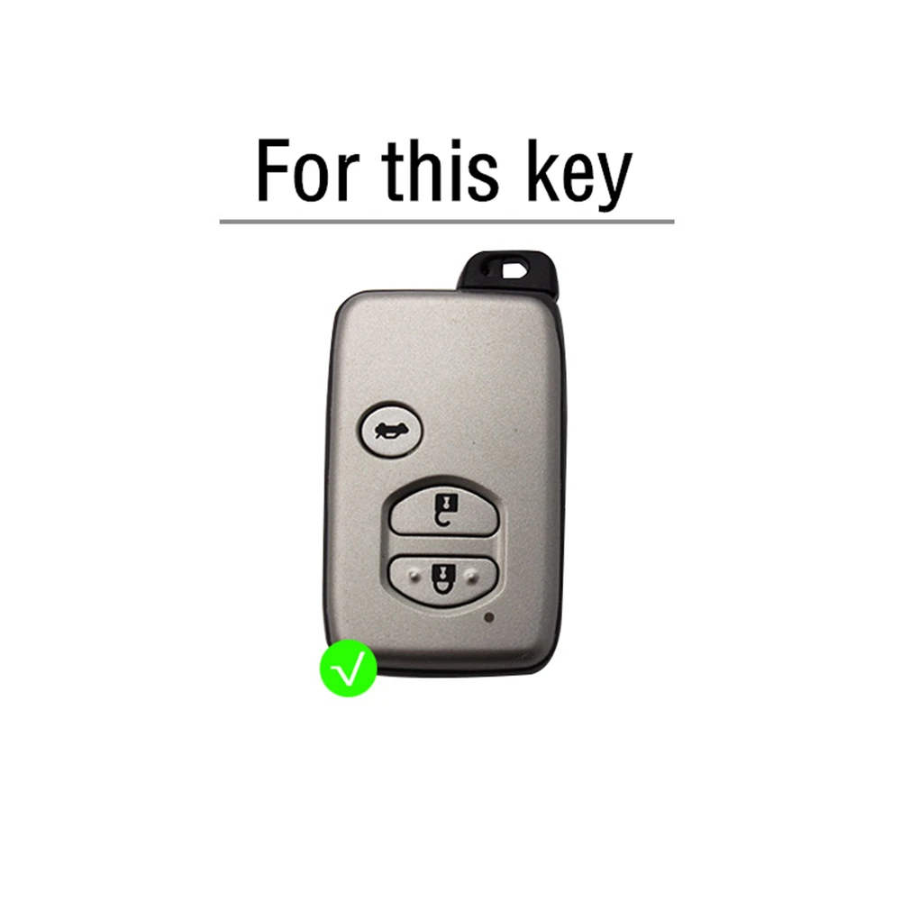Leather Car Key Case Cover Keychain Holder For Toyota Land Cruiser Prado 150 Camry Prius Crown For Subaru Foreste XV