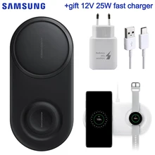 Быстрое беспроводное зарядное устройство QI Dual Pad EP-P5200 для samsung Galaxy Note8 Note9 Watch gear S2 huawei Mate20 Pro Xiaomi 9 Iphone XR Max