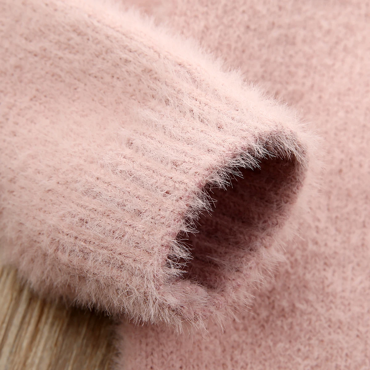Модный Зимний вязаный свитер с длинными рукавами и оборками для маленьких девочек теплый пуловер верхняя одежда для детей от 0 до 3 лет