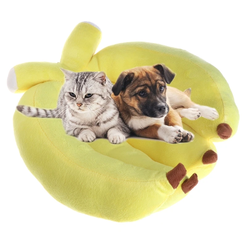 

Cute Banana Shape Winter Warm Dogs Cats Kennel House Soft Sofa Pet Sleeping Bed