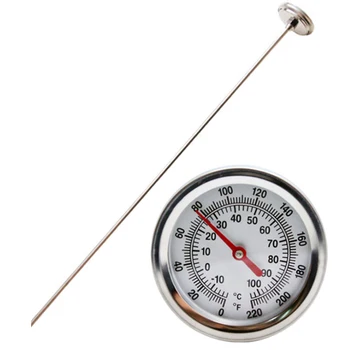 

Multifunction Home Ground For Backyard Garden Dial Display Compost Floor Thermometer Measuring Probe Stainless Steel Portable