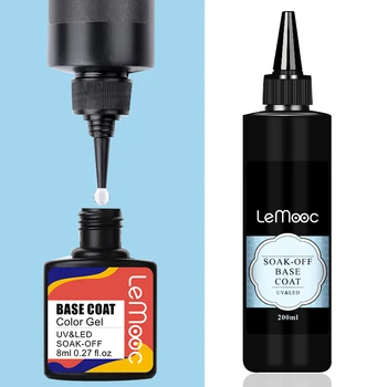 

1 Bottle Lemooc 8/30/200ml Soak Off UV LED No Wipe Base Coat Top Coat Matte Coat Nail Art Gel Polish Nail Polish Varnish varnish