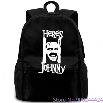 

HERES JOHNNY THE SHINING KUBRICK UNOFFICIAL MENS LADIES KIDS SIZES COLS Funny Men backpack