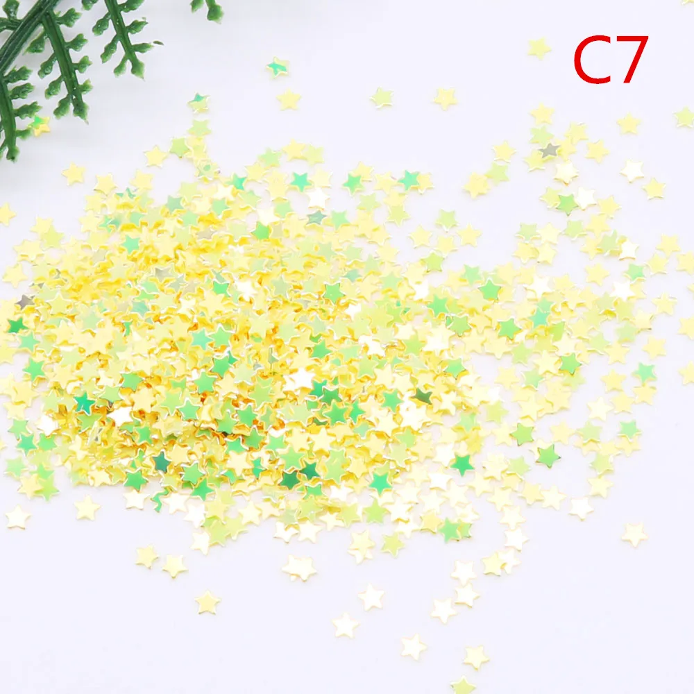 3mm Five-pointed Star Pvc Sequin ，party, Mobile Phone Shell, Wedding Dress Shoes Nail Diy Accessories Sz-095