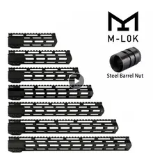 Ohhunt " 9" 1" 12" 13," 15" 1" AR15 свободный поплавок M-LOK ствольная накладка Пикатинни рельс тонкий стиль стальная муфта ствола для крепления прицела