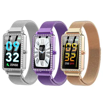 

New Sports Waterproof Smart Watch Women Smart Bracelet Band Bluetooth Heart Rate Monitor Fitness Trackers Smartwatch Metal Case