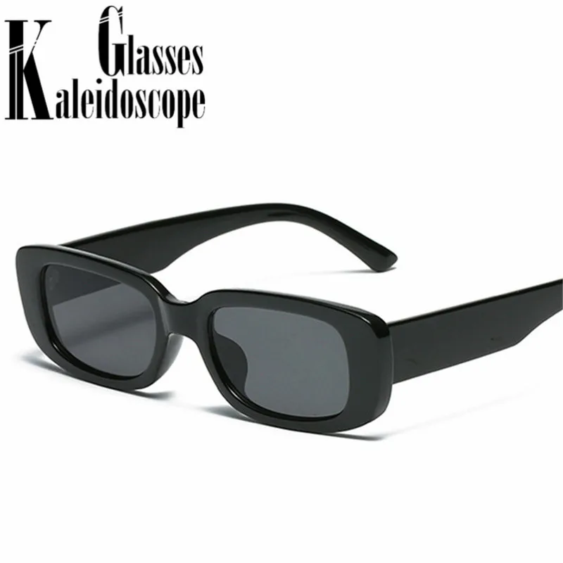 ★HANGLE EYEWEAR★ Vintage Square Sunglasses Black Vintage Square Sunglasses Women Narrow Frame Small Rectangle