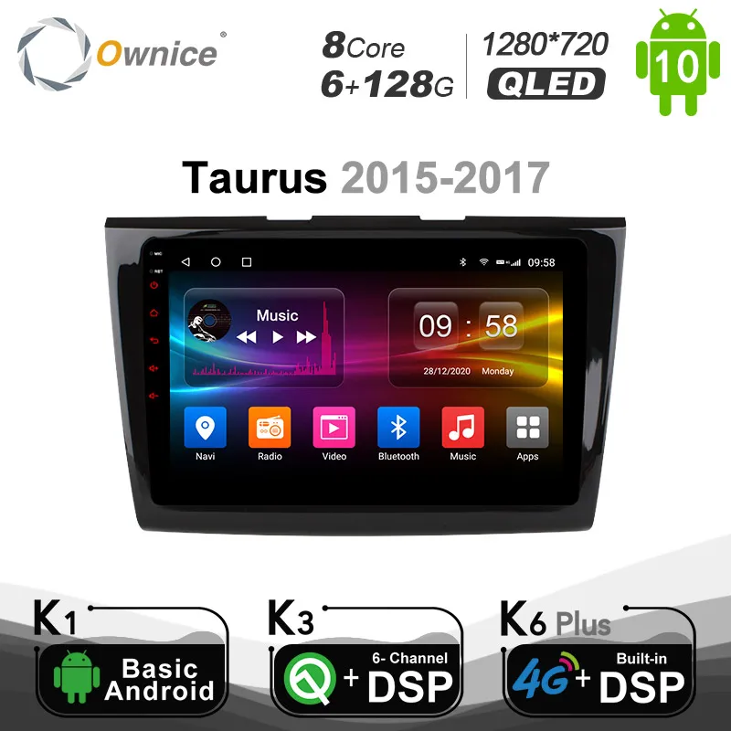 Автомобильный DVD gps-навигатор 6 ГБ + 128 Гб Ownice Octa 8 Core android 10 0 DSP SPDIF для FORD Taurus 2015 - 2017 DAB