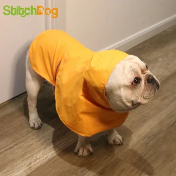 

Pet raincoat waterproof reflective Teddy Schnauzer law fighting dog clothes