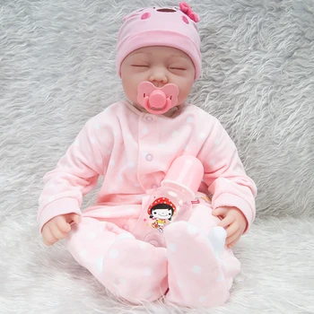 

Babies Reborn Dolls 55 CM Cloth Body Wholesale Lifelike Bebe Reborn Boneca Menina Early Education For Kid Birthday Xmas Gift
