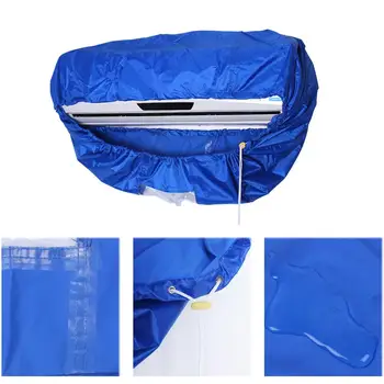 

Blue Wall Mounted Air Conditioning Cleaning Bag Split Air Conditioner Cleaning Washing Cover Waterproof Protector For 1p/2p/3p