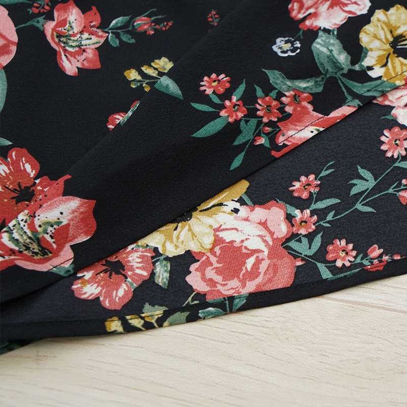 Модные цветочные boho slash шеи с расклешенными рукавами осенние женские платья с поясом S-4XL