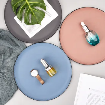 

Round storage tray metal cosmetic tray cake dessert tray