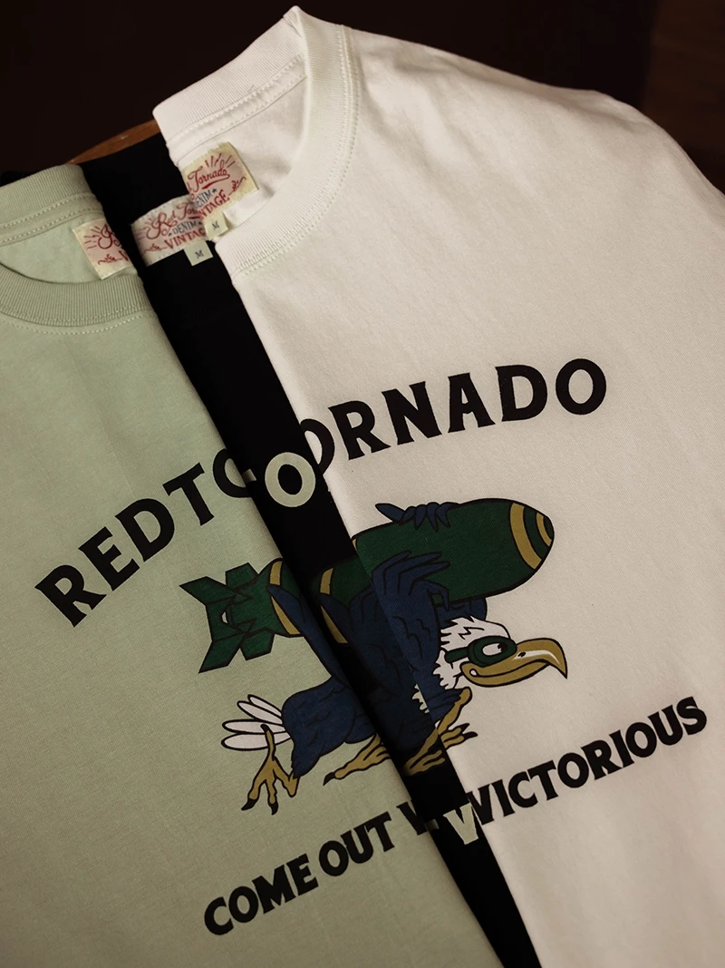 Red Tornado Cartoon Print T-Shirt 100% Cotton Tee Shirts For Unisex Relaxed Fit | Мужская одежда