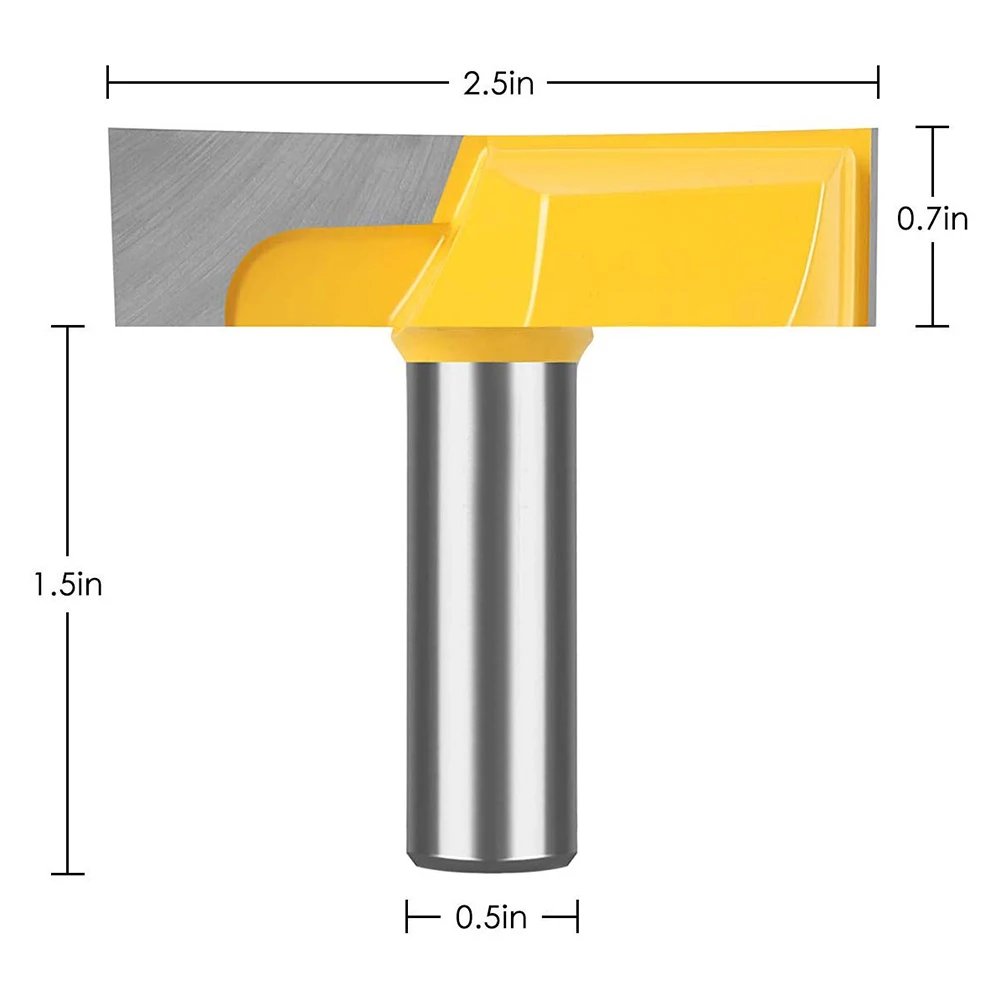 

1/2 Inch Shank Bottom Cleaning Router Bit Mortising Bit Slab Flattening Woodworking Milling Cutter for Wood Table Polishing