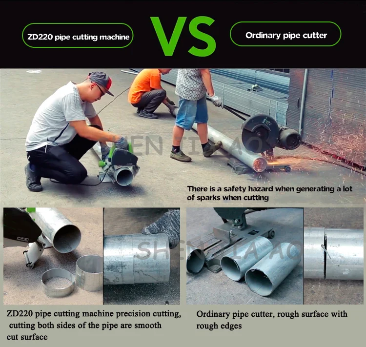1000W Copper/Steel Pipe Cutter Electric Pipe Cutter Handheld Round Pipe Cutting