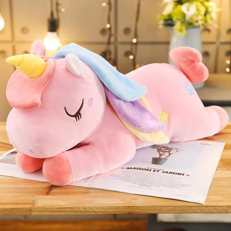 

Cute Unicorn doll sleeping pillow Girl Doll Plush Toy strip doll bed super soft Gifts for Friends cute pillow