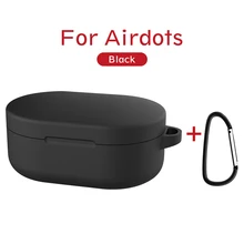 Силиконовый защитный чехол для Redmi AirDots, беспроводной чехол с Bluetooth, мягкий чехол для Xiaomi AirDots, зарядная коробка с крючками