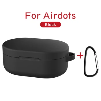 

Silicone Protective Cover For Redmi AirDots Case Wireless Bluetooth Cases Soft Shell ForXiaomi AirDots Charging Box With Hooks