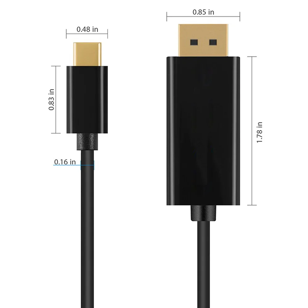TYPE-C к HDMI Женский видео конвертер Кабель 1,8 м USB 3,1 1080P для MacBook ультра-тонкий дизайн мини размер