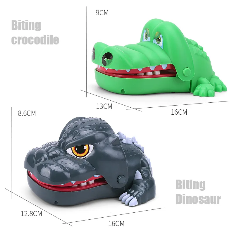 

Douyin Celebrity Style Electric Shark Bite Finger Crocodile Shining Sound Making Bite Finger Trick Toy