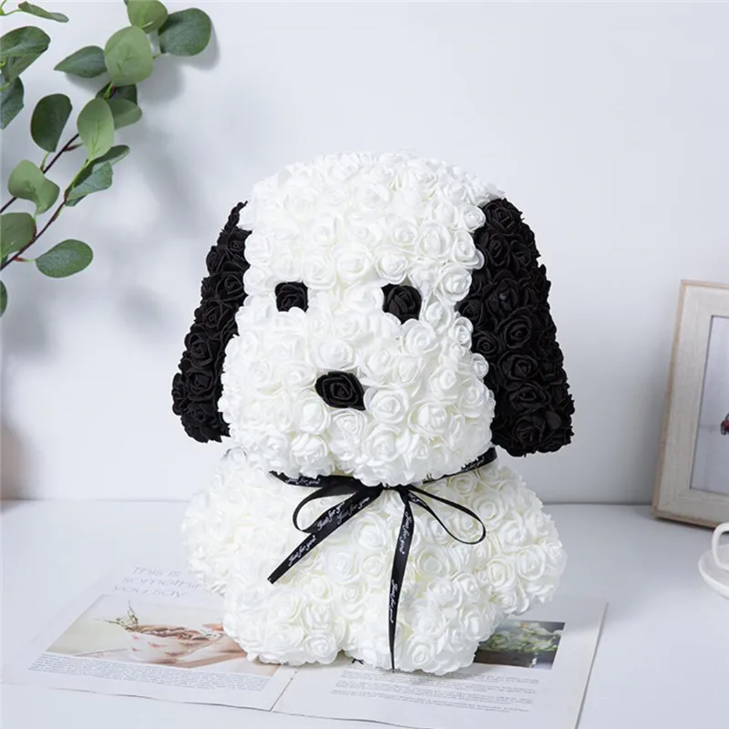 

Индивидуальный плюшевый «сделай сам», роза, собака, искусственный цветок, Роза собаки, Рождественское украшение для дома, подарки на день святого Валентина для женщин и мам